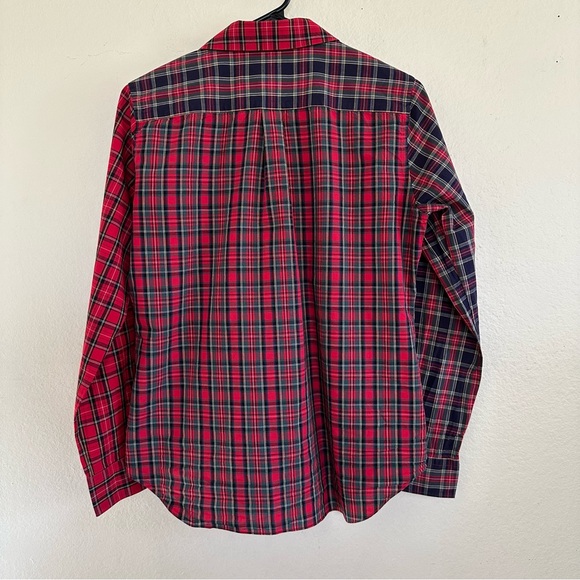 Authentic Comme des Garcons Girl Red Tartan Round Collar Shirt, M - Picture 2 of 10